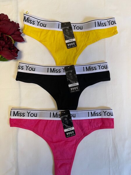 Cotton thongs(I miss you)