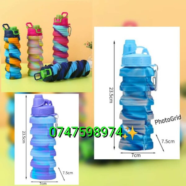 Bouteille d'eau pliable silicone
