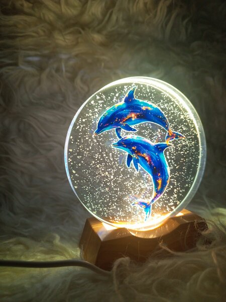 Lampe LED Dauphins Magiques