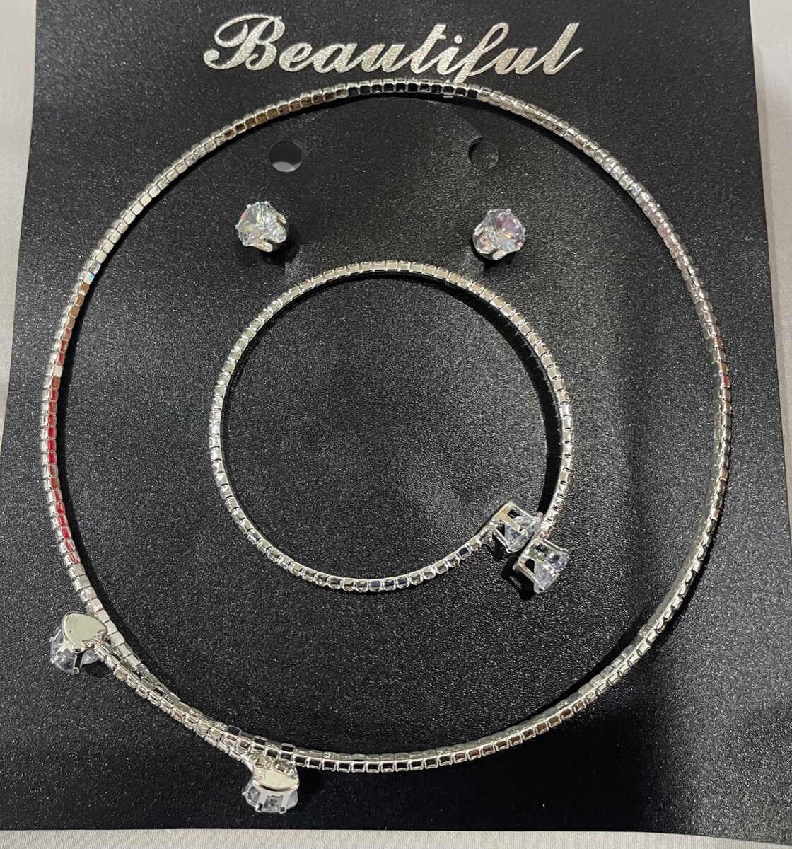Earrings and choker set