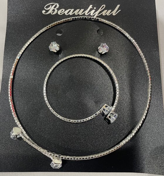 Earrings and choker set