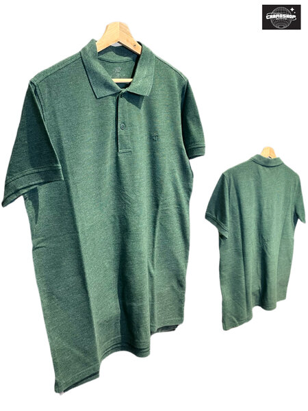 Polo vert homme en coton