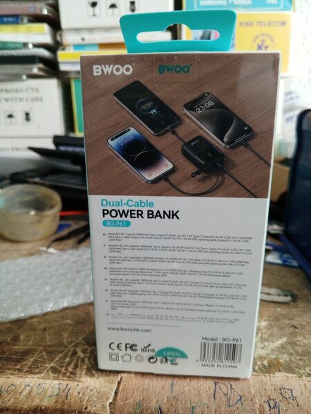Bwoo Power Bank 10000mAh Dual-Cable