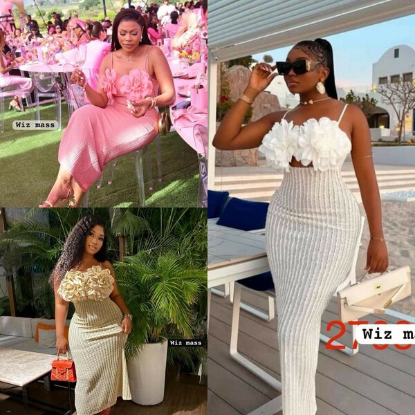 Robe élégante femme fleurie