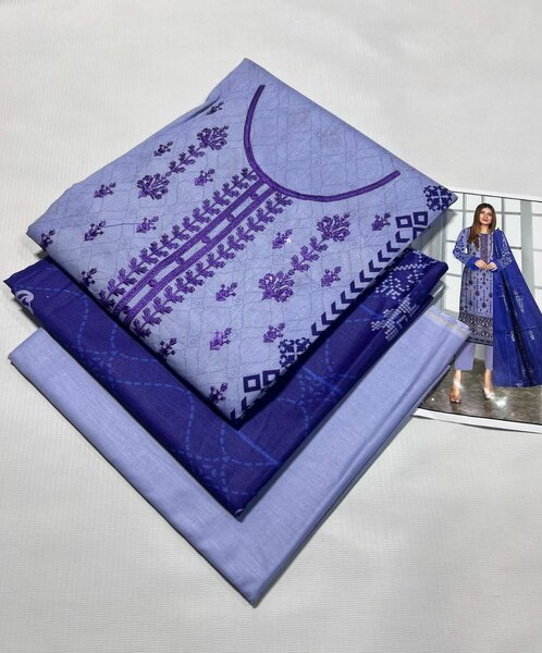 Printed lawn suit