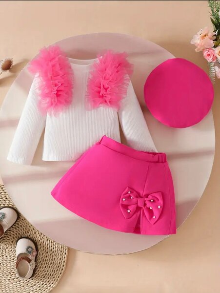 Fille Blanc et Rose 9-12mois