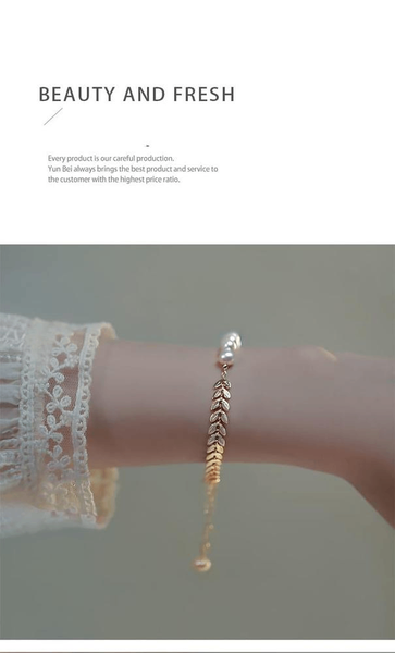 Pearl gold bracelet