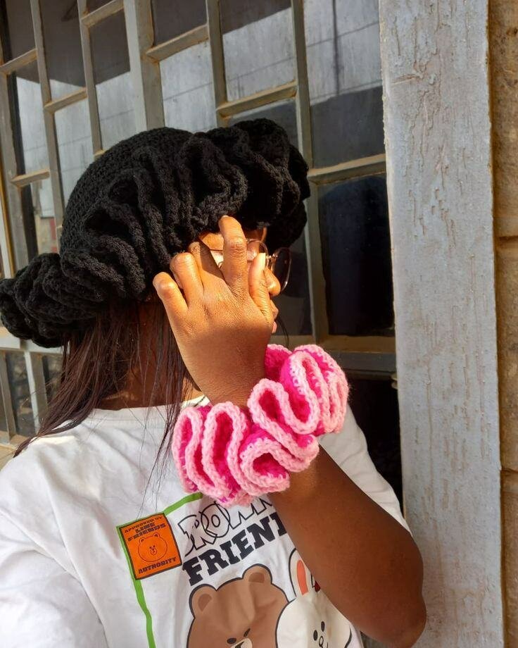 Chouchou tricotée en crochet