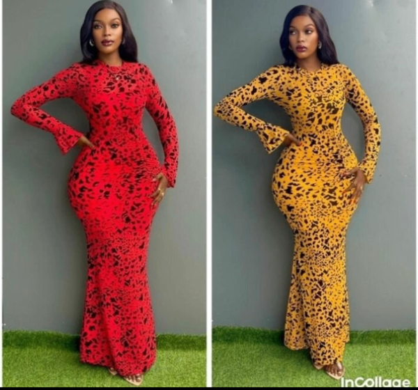 Robe longue léopard élégante