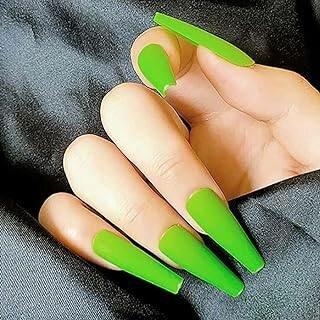100 pieces de faux ongles vert