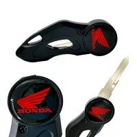 AKE - 1-PC Motorcycle Uncut Flip Key Jack Knife Key Chain Plastic Body Honda Logo for Honda Bikes