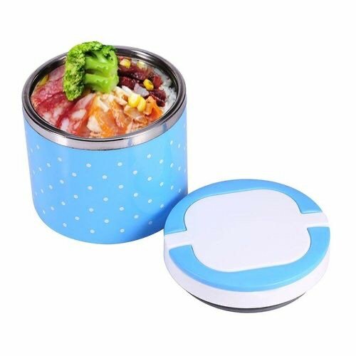 Single Layer Insulated Food Flask Food Warmer - Silver