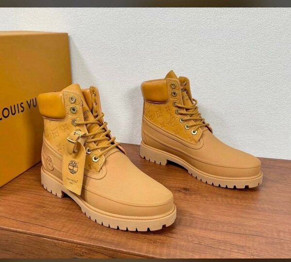 Bottes en cuir résistantes homme