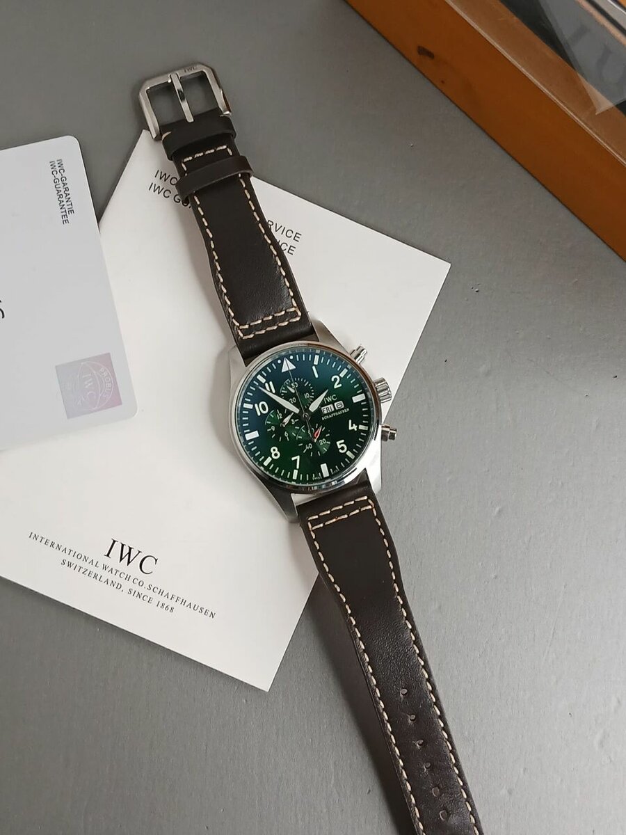 Green Dial IWC Chrono Watch