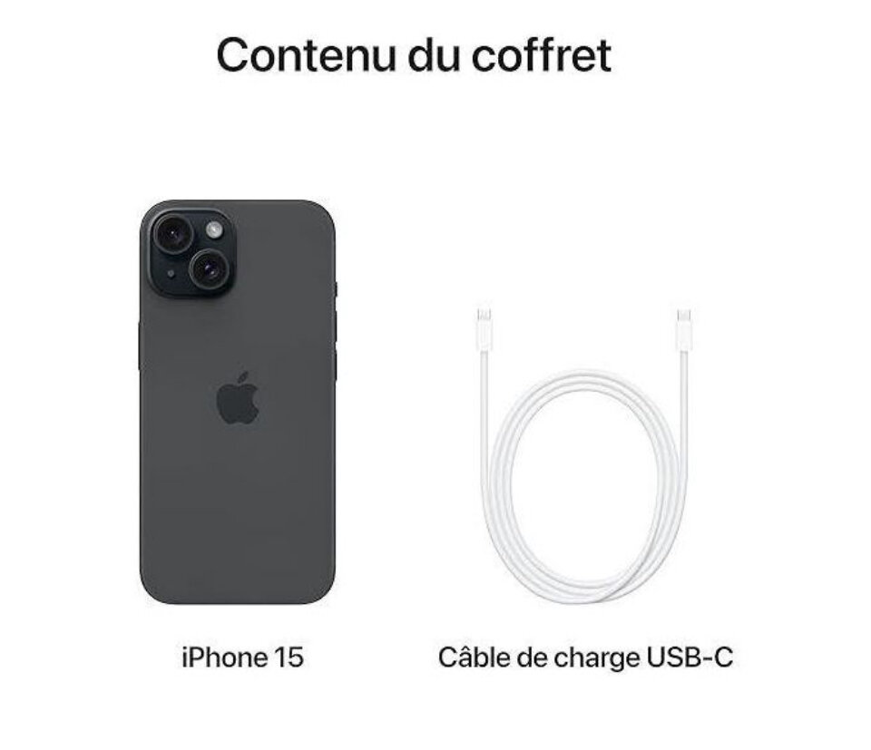 iPhone 15 Noir 128 Go