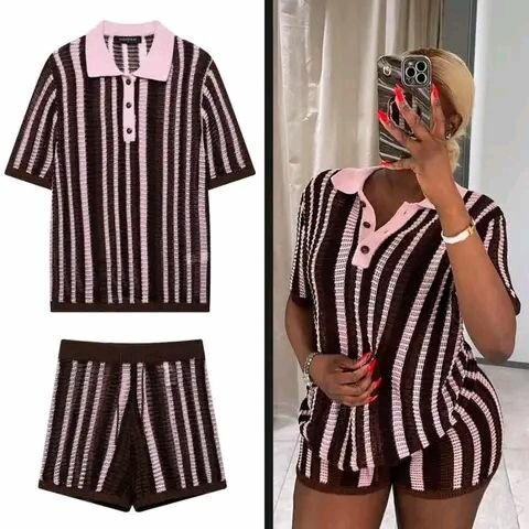 Ensemble décontracté rayé