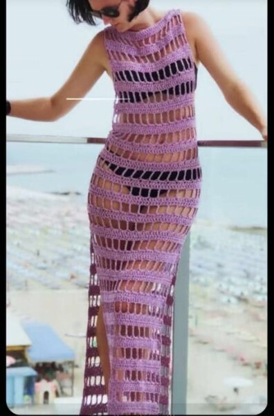 Robe crochet de plage bohème
