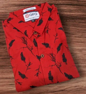 Men's Size XL Long Sleeve Printed Shirt