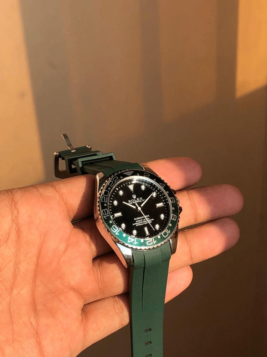 Rolex Watch ️ green edition for men's