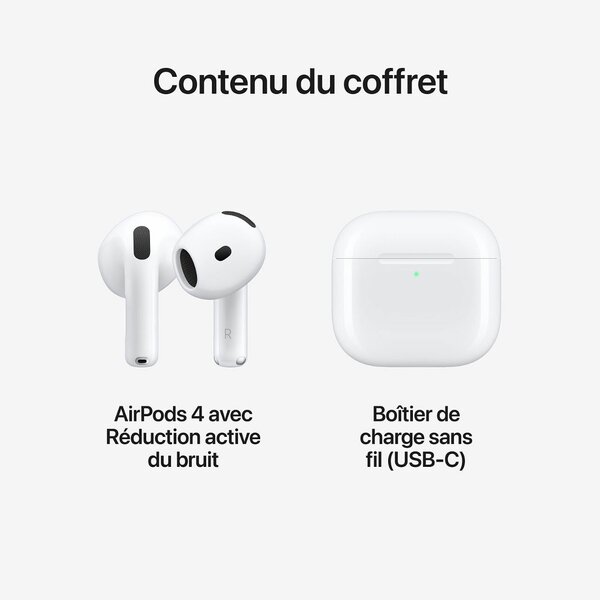 Apple AirPods 4 Blanc