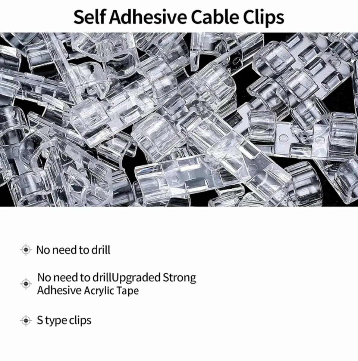 20 Pinces à Câbles Adhésives T