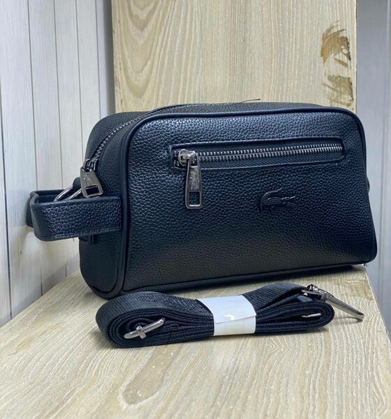 Sacoche en cuir LACOSTE