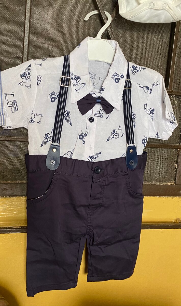 Ensemble élégant garçon bretelles