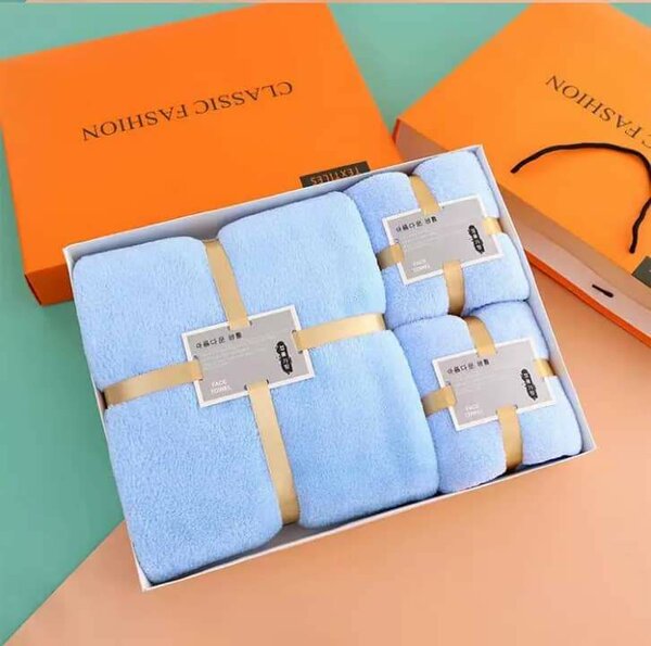 Luxurious gift box towel 3 set