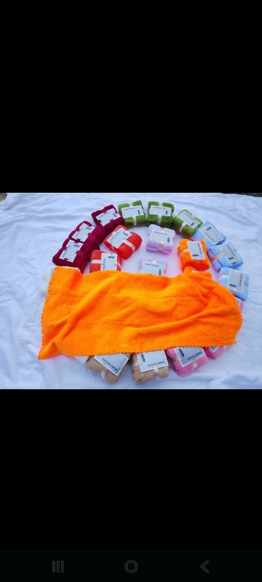 Serviettes douces et colorées