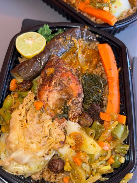 Plat africain savoureux Tchep