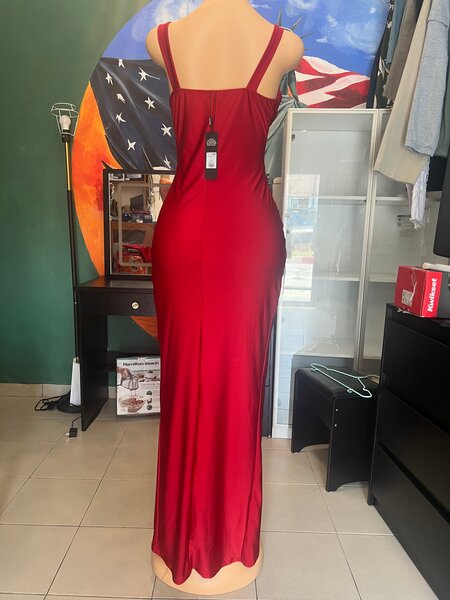 Robe soirée rouge élégante