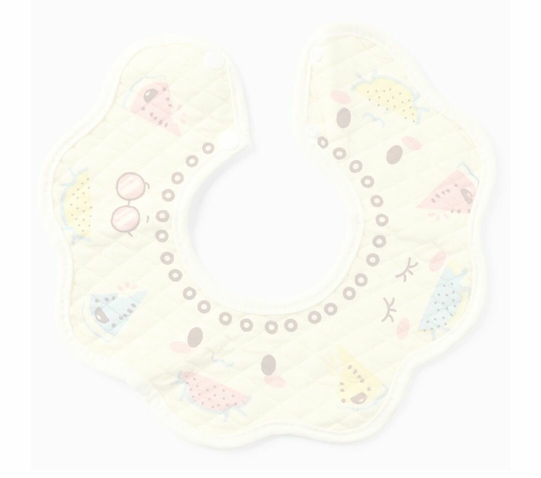 Baby Bib/Apron Floral NB | Yellow