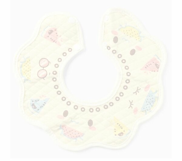 Baby Bib/Apron Floral NB | Yellow