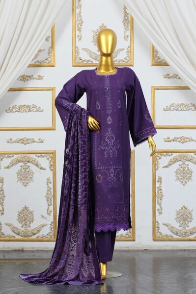 Valvet Shawl Suit Amsha By KFH