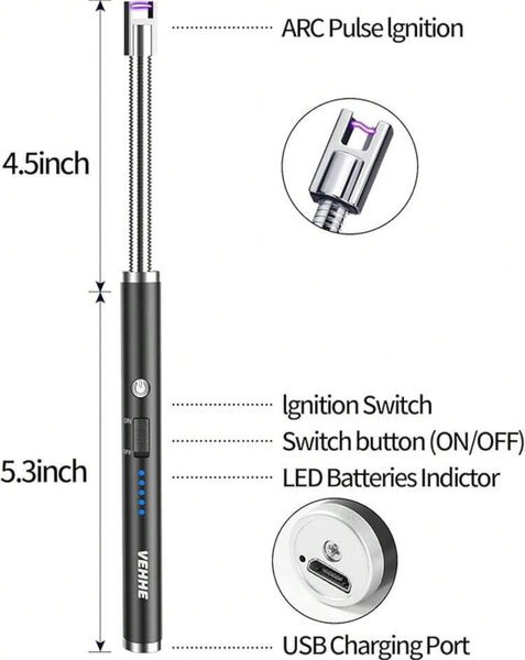 Briquet électrique USB rechargeable