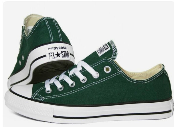 Baskets basses vertes unisexes