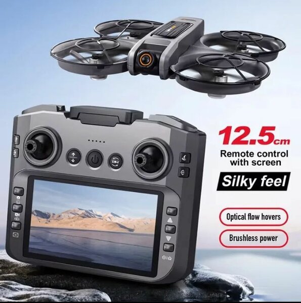 Drone avec caméra 4K et télécommande écran 12,5cm