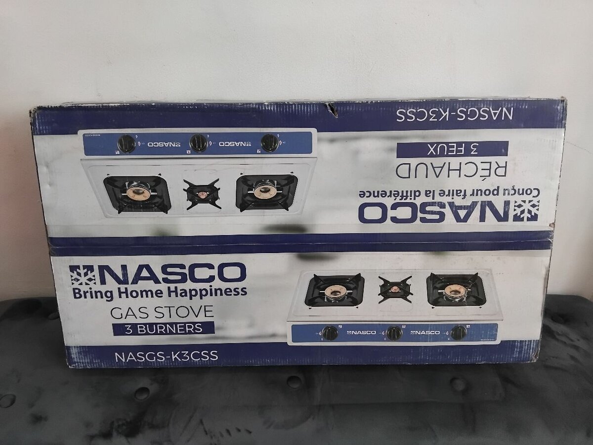 Nasco NASGSS 3 Burner Gas Cooker