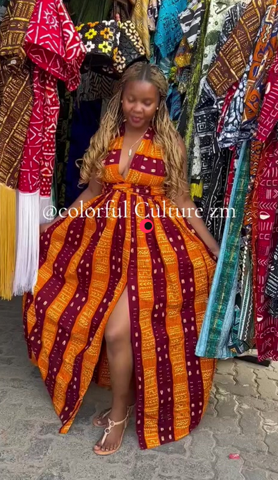 Women's  long dress with print