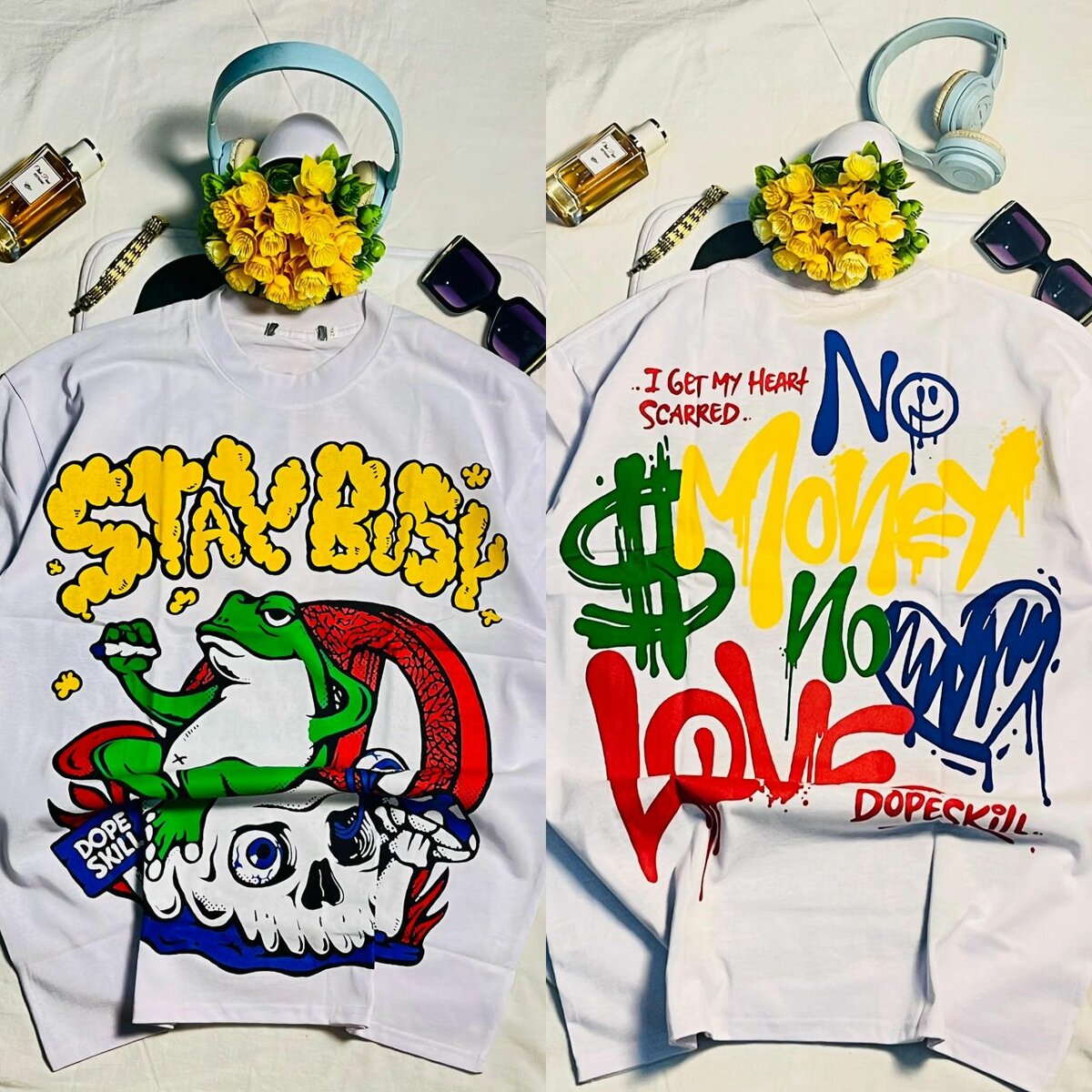 T-shirts imprimés tendance unisexe