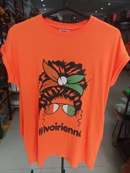 T-Shirt Orange "Ivoirienne"