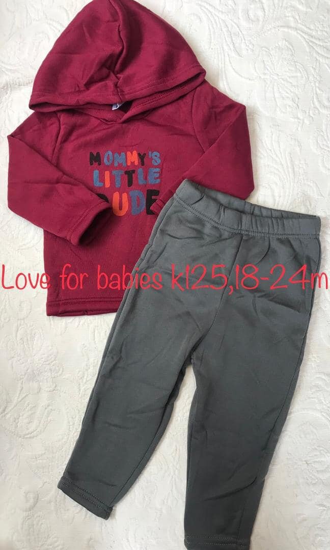 Grey-burgundy sports suit, 18-24