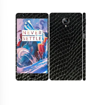 ONE PLUS 3T Snake Leather Texture Mobile Skin - Black