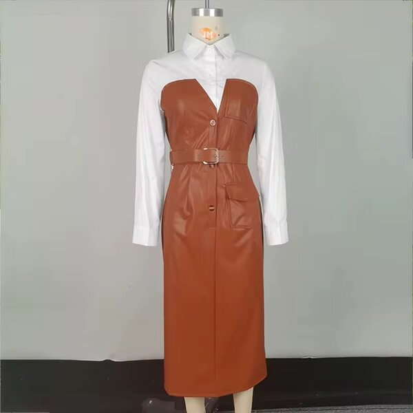 Robe en cuir élégante