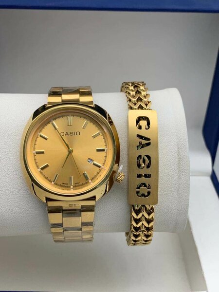CASIO CHAIN WATCH AND BRACELET