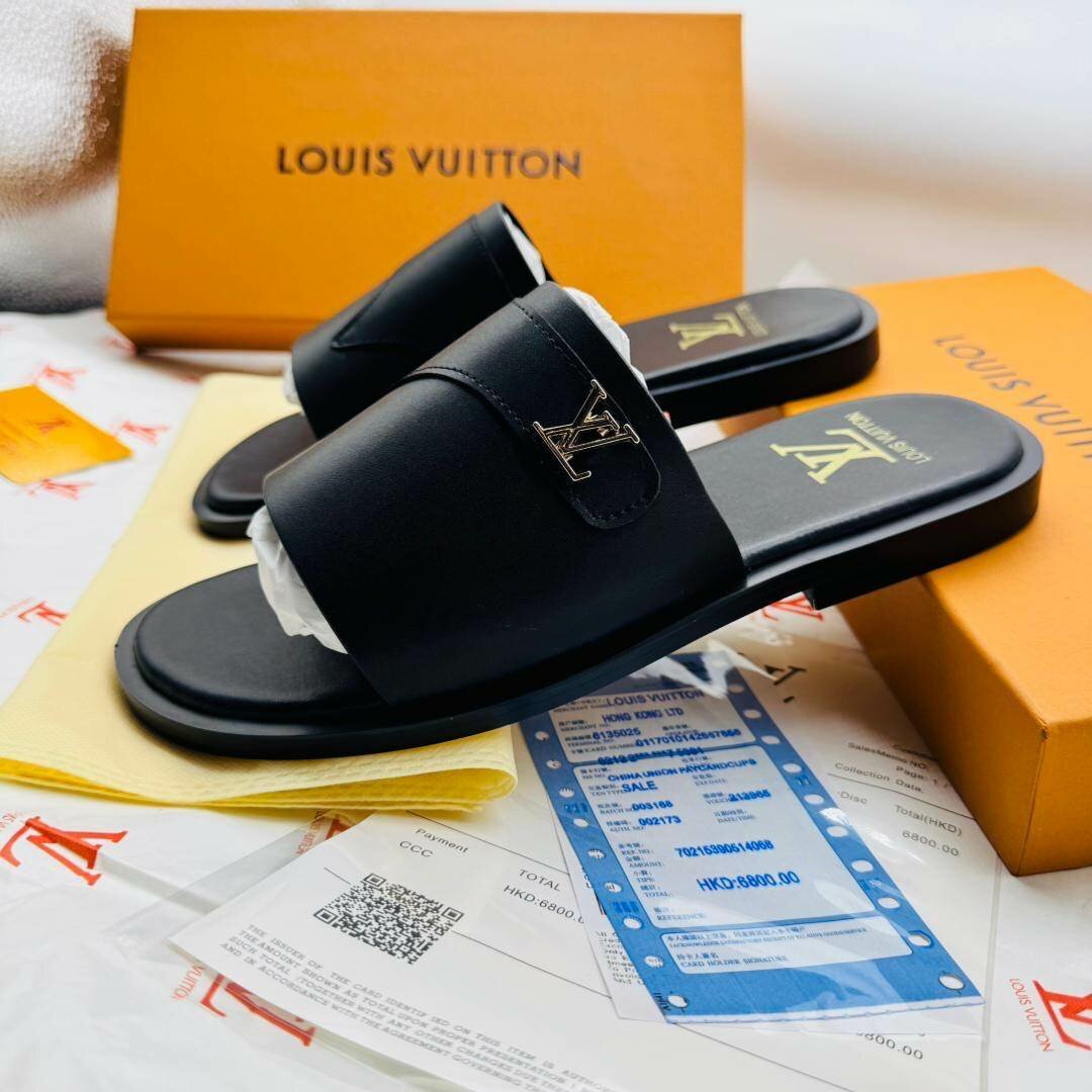 Louis Vuitton Leather Slippers