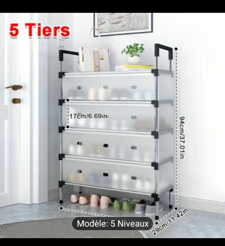 Étagère de rangement 5 niveaux