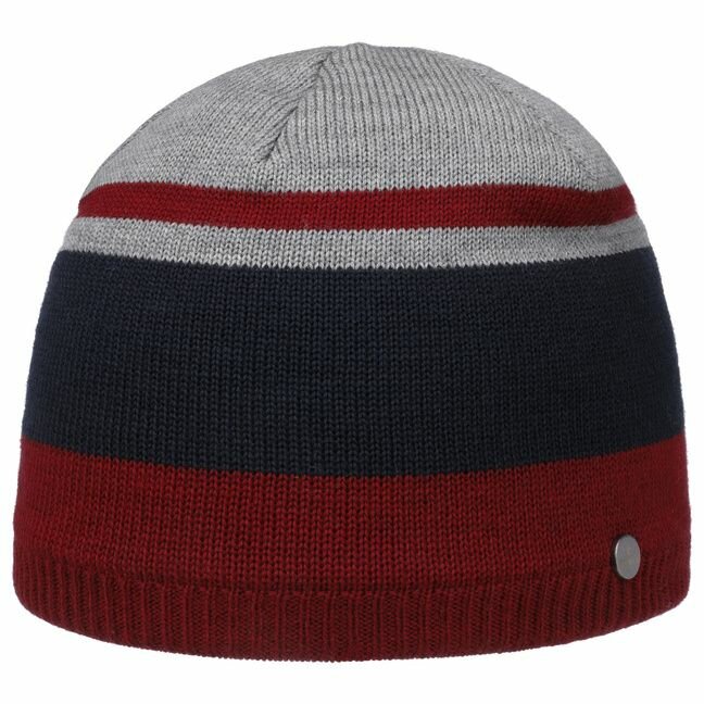 Bonnet rayé hiver chaud