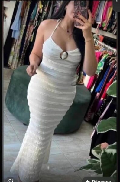 Robe longue élégante blanche