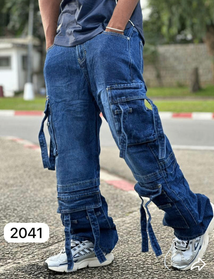 Jean cargo ample tendance